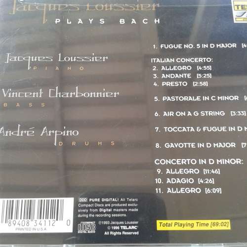 Jacques Loussier - Plays Bach (1996)
