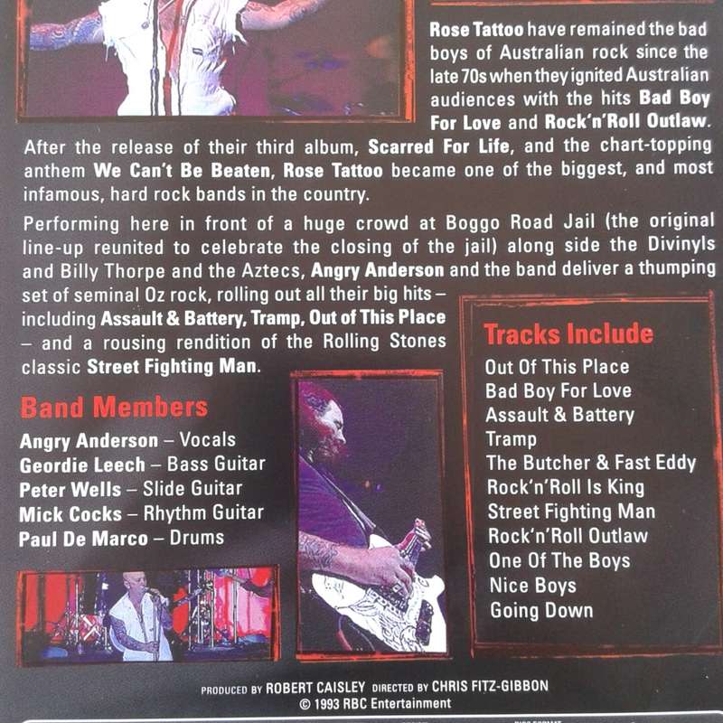 Rose Tattoo - Live In 1993 From Boggo Road Jail [DVD] (1993)