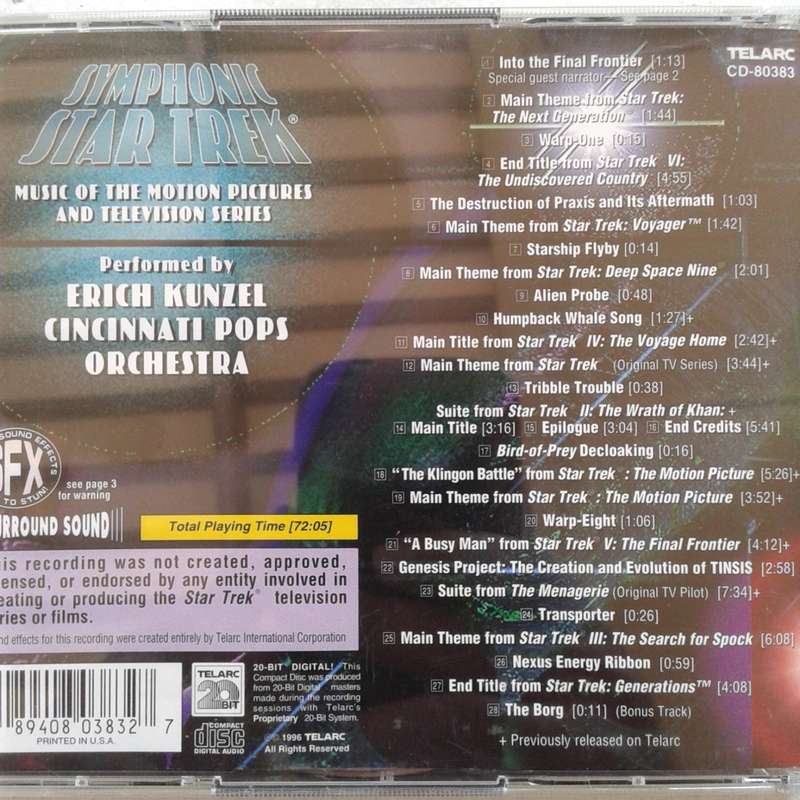 Erich Kunzel, Cincinnati Pops Orchestra - Symphonic Star Trek (CD+CDROM)