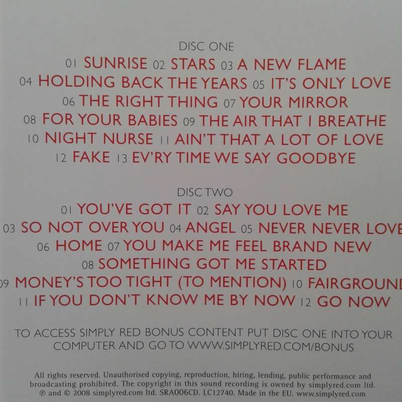 Simply Red - 25: The Greatest Hits (2CD) (2008)