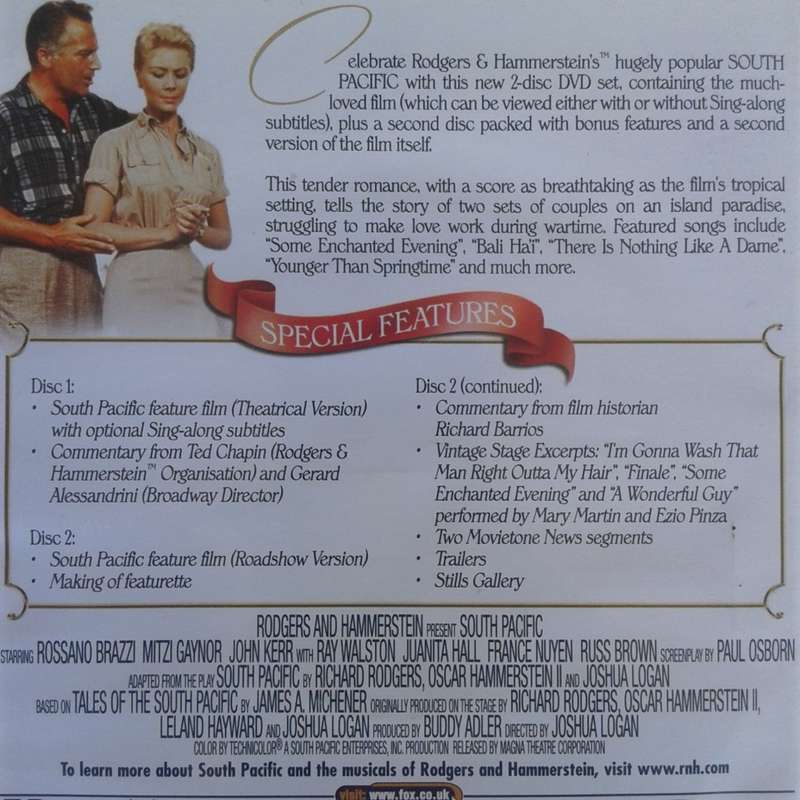 South Pacific (Rogers & Hammerstein) [2 DVD Collector`s Edition] (1958)