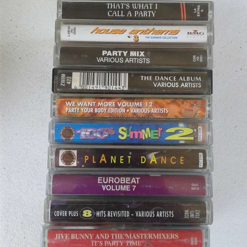 CASSETTE BUNDLE - 10 Assorted DANCE Cassettes