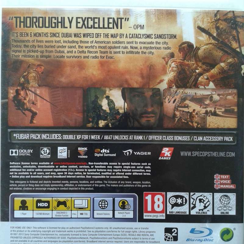 Spec Ops: The Line (PS3 Game)