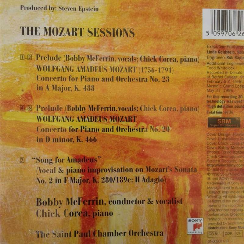 Bobby McFerrin / Chick Corea / The Saint Paul Chamber Orchestra - The Mozart Sessions (1996)
