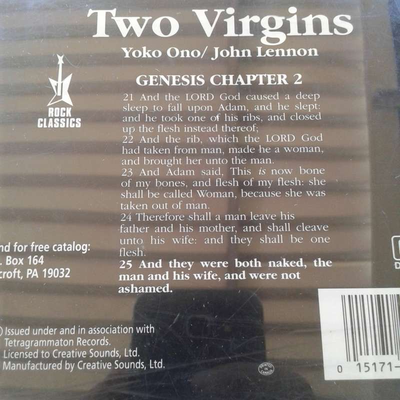 Yoko Ono & John Lennon - Unfinished Music No. 1: Two Virgins [Import] (1968/remastered 1991)  [O]