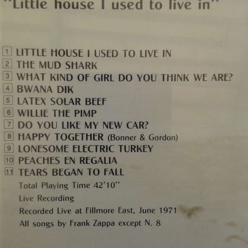 Frank Zappa & The Mothers - A Little House I Used To Live In: On Stage CD Series (1992)