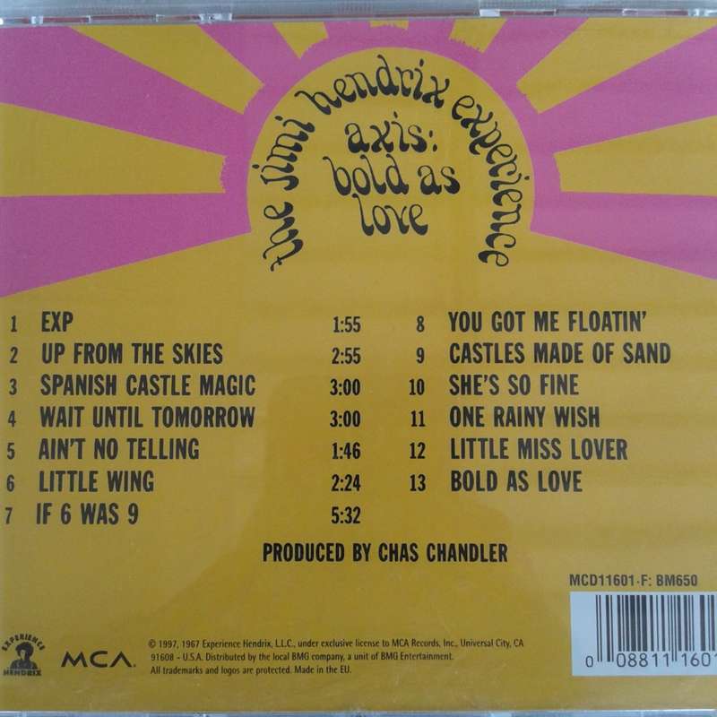 The Jimi Hendrix Experience - Axis: Bold As Love [Import CD] (1967 Remastered 1997)