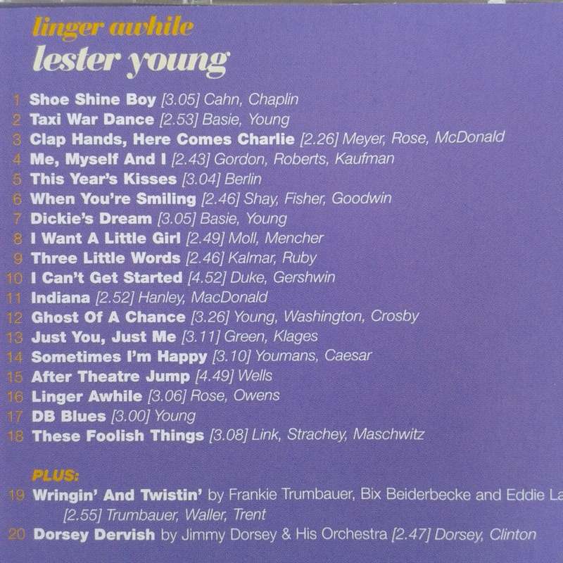 Lester Young - Linger Awhile (1996)   [Jazz Greats Series 018]