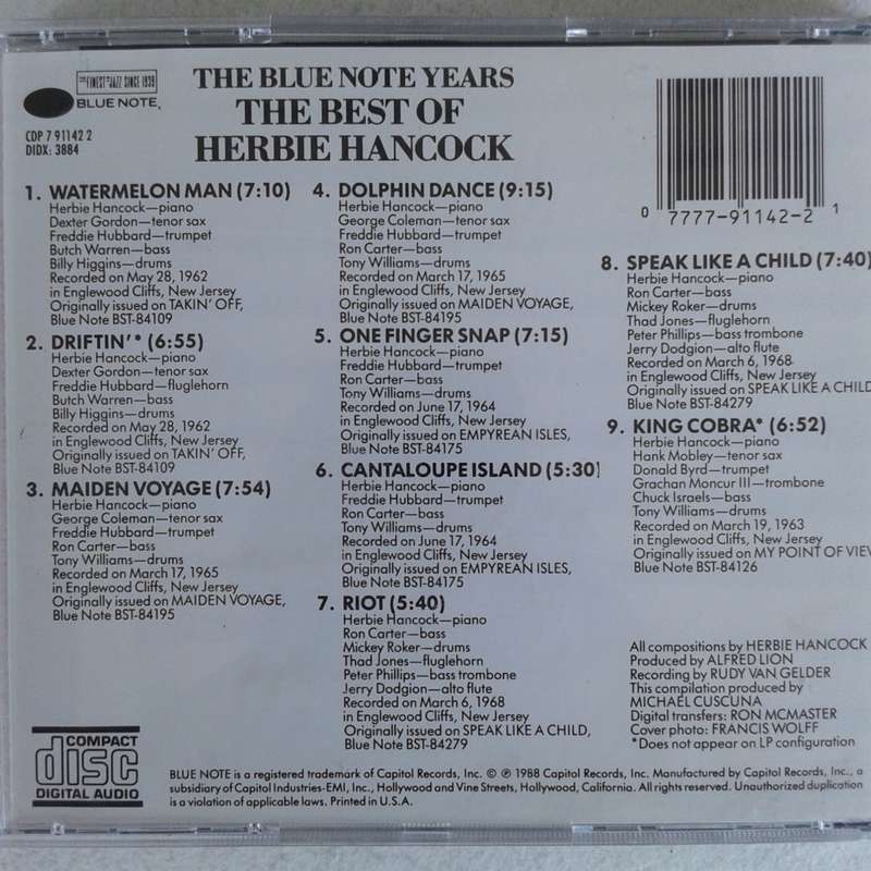 Herbie Hancock - The Best Of Herbie Hancock [Import CD] (1988)