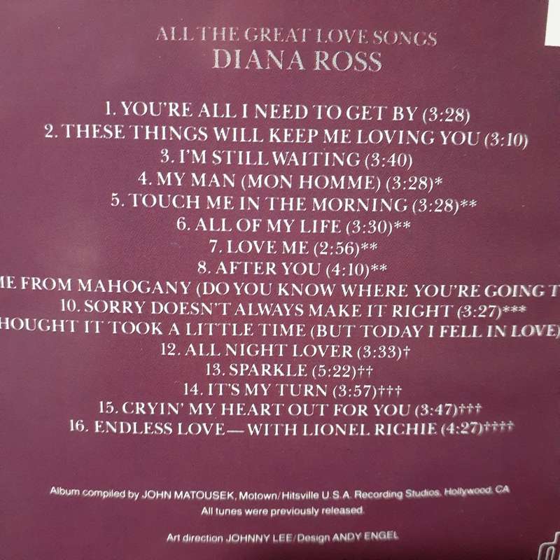 Diana Ross - All The Great Love Songs (1984)  [R]