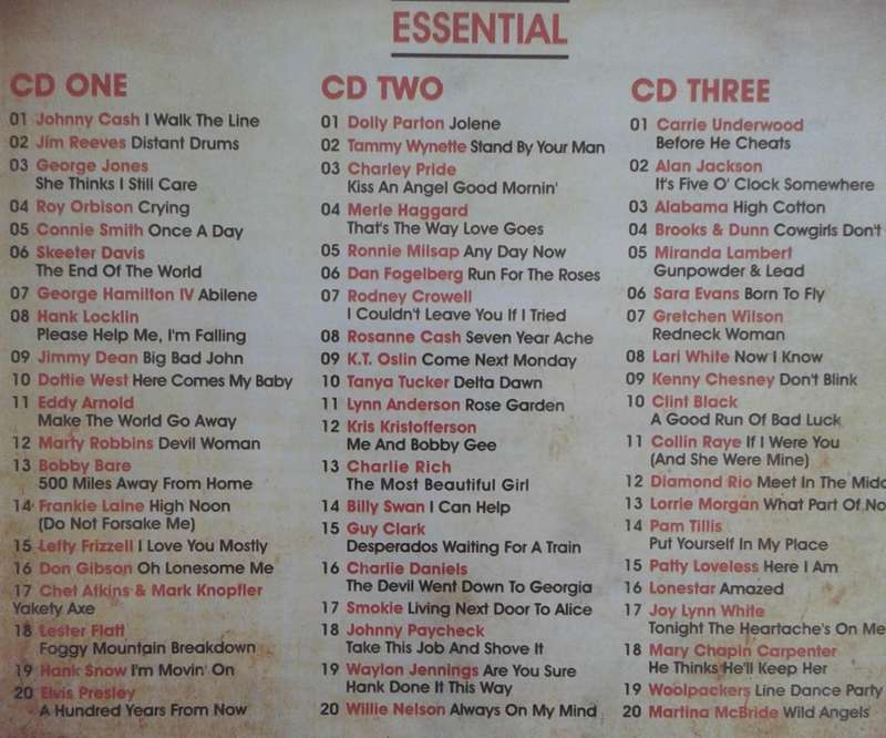 Essential Country - Various Artists [3CD Box] (2010)