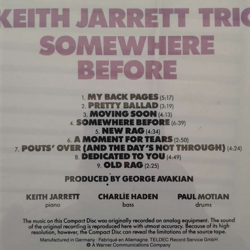 Keith Jarrett Trio - Somewhere Before [Import CD] (1981)