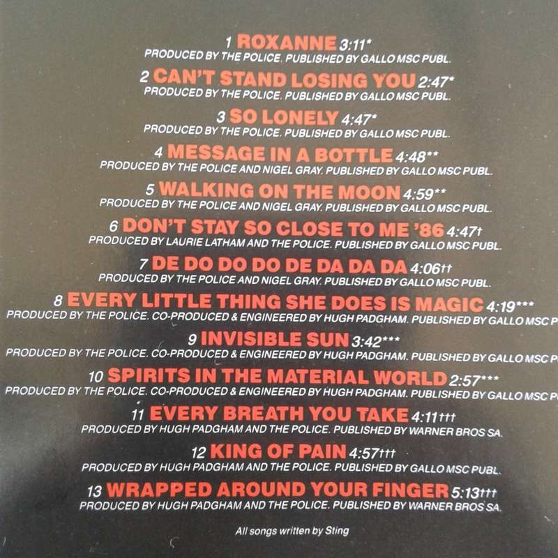 The Police - Their Greatest Hits [CD] (1991)