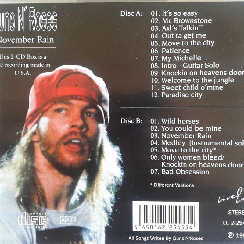 Guns N` Roses - November Rain Live (Unofficial 2CD) (1993)