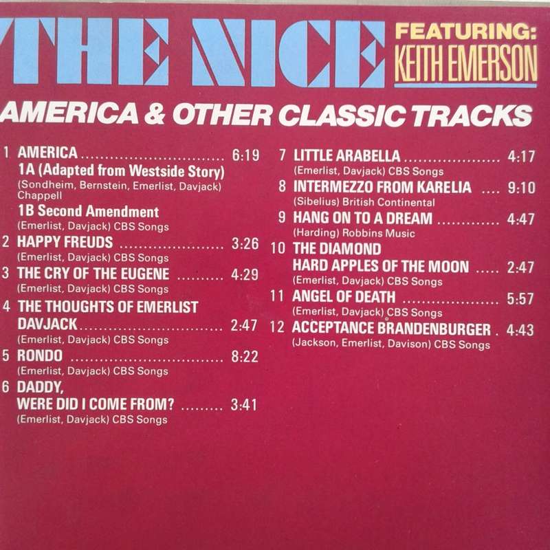 The Nice (feat. Keith Emerson) - America & Other Classic Tracks [Import CD] (1990)