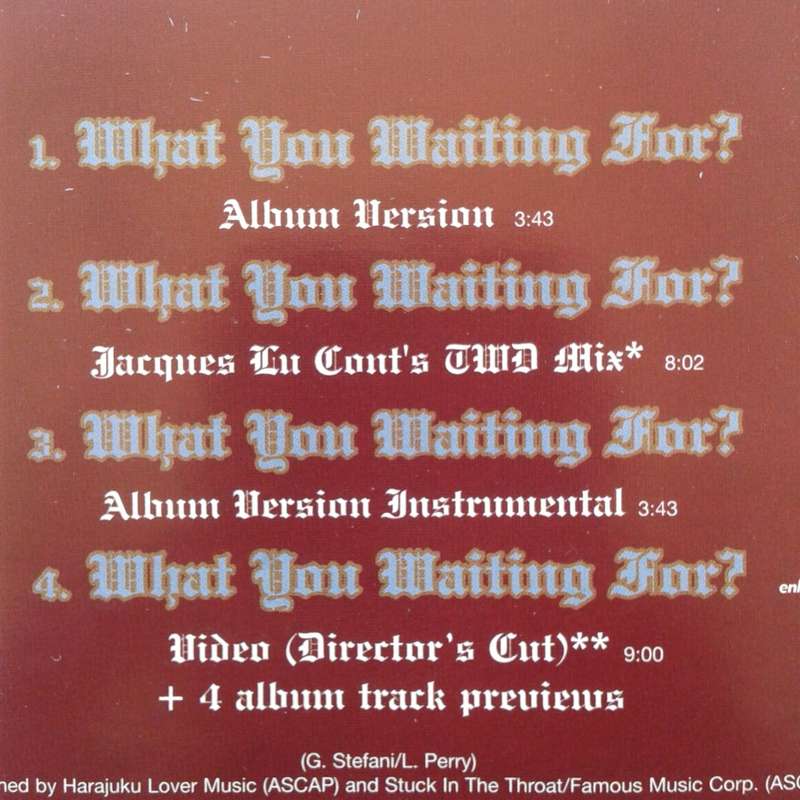 Gwen Stefani (No Doubt) - What You Waiting For? [Import CD single] (2004)