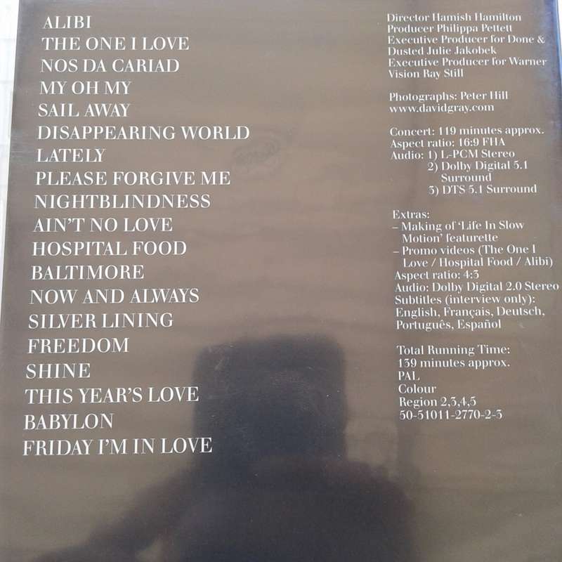 David Gray - Live In Slow Motion [2 DVD] (2006)   *NEW, sealed