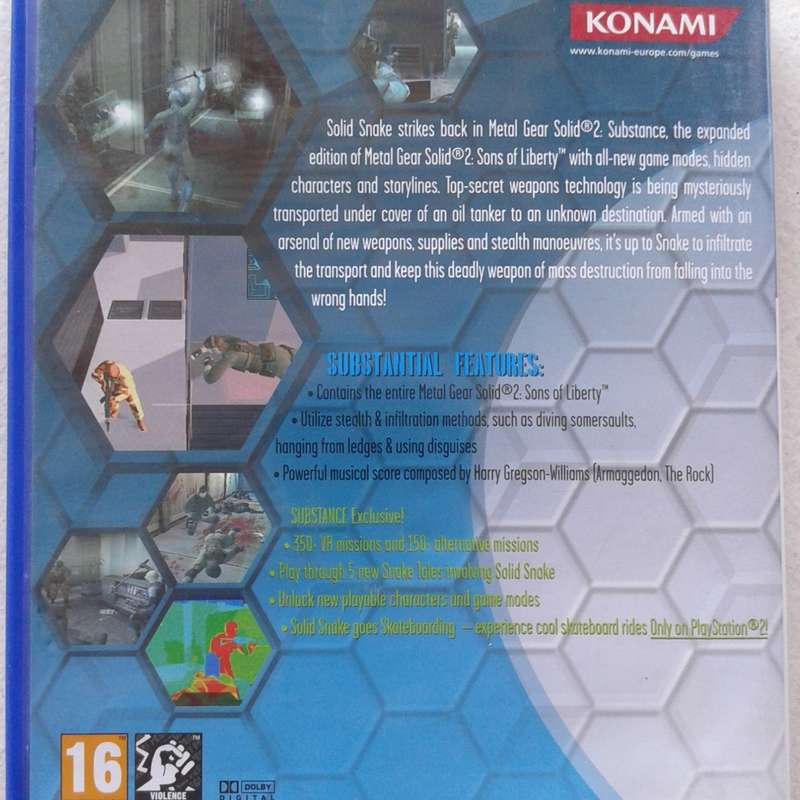 Metal Gear Solid 2: Substance (PS2 Game) (PAL)