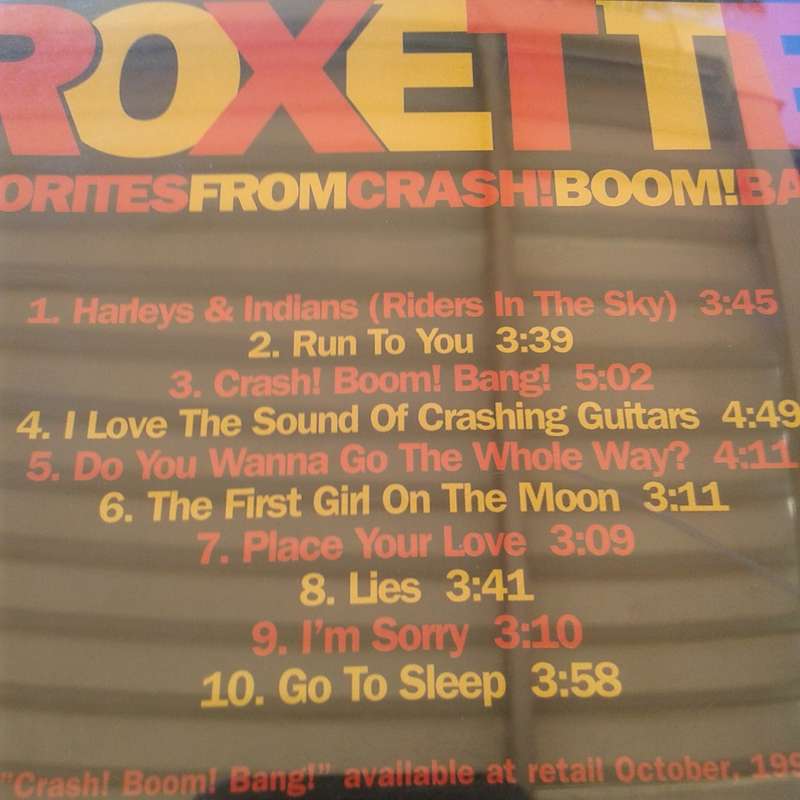 Roxette - Favorites From Crash! Boom! Bang! [U.S 10-Track PROMO CD] (1994)