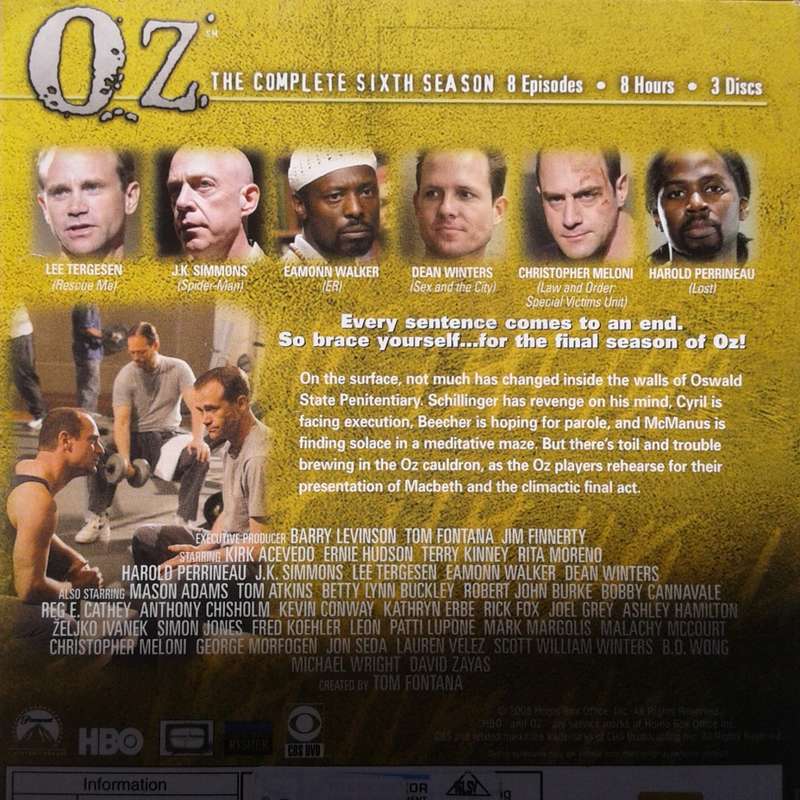 Oz - The Complete Collection [Seasons 1-6 : 20 DVD Set]