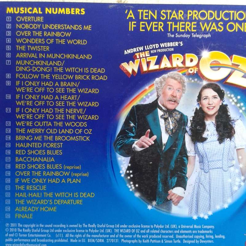Andrew Lloyd Webber - The Wizard Of Oz (2011 London Palladium Recording) (CD)