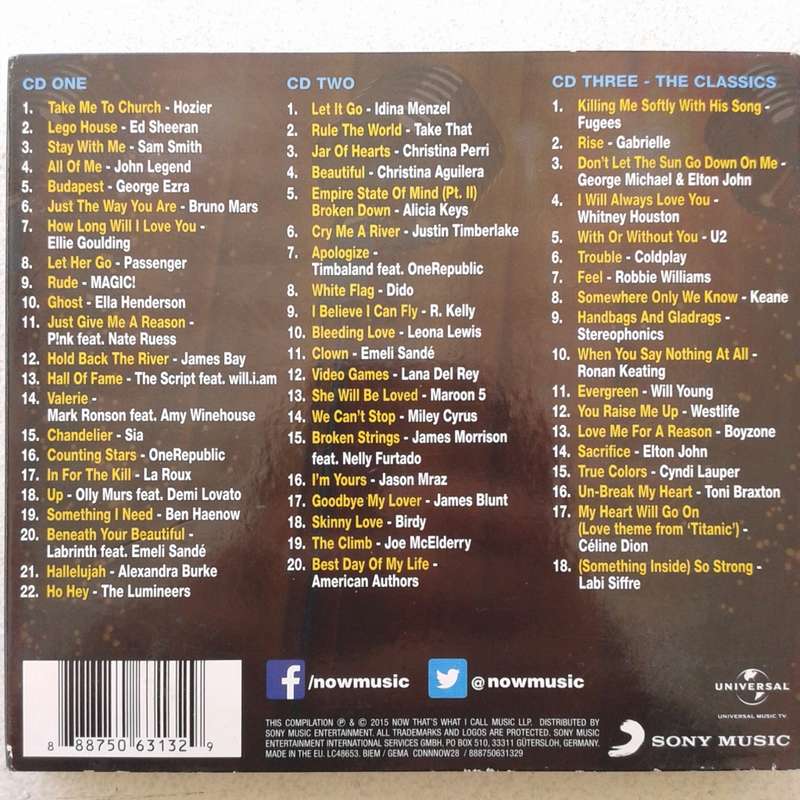Now That`s What I Call A Song - Various Artists [3 CD] (2015)