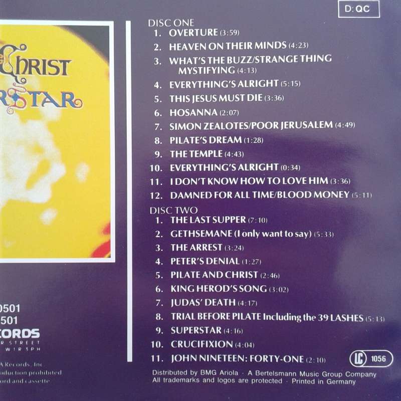 Jesus Christ Superstar: A Rock Opera - Various Artists (2CD Import) (1995)    [J]