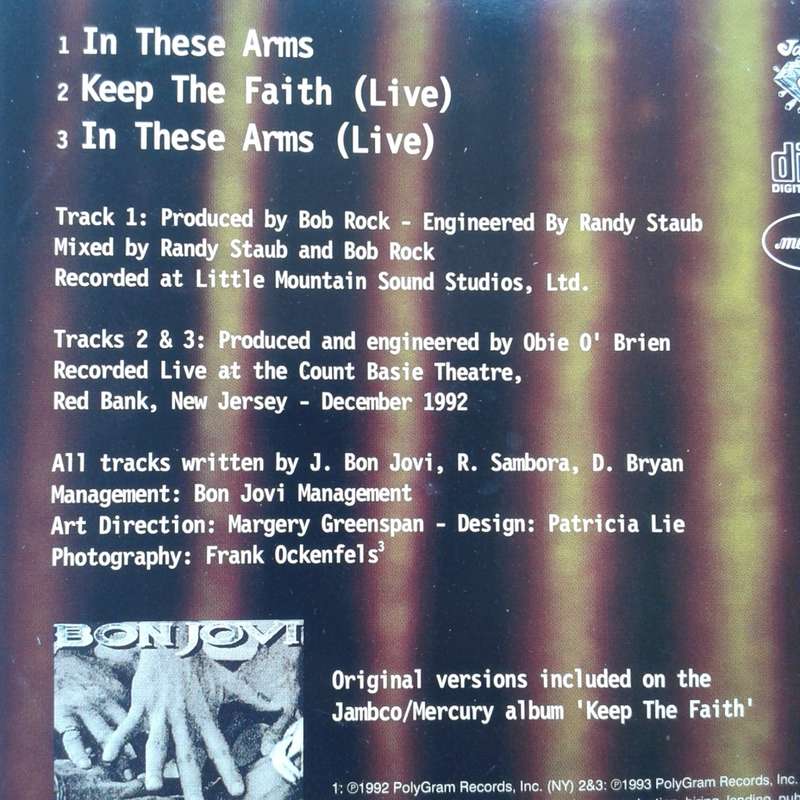 Bon Jovi - In These Arms [Import CD single] (1993)