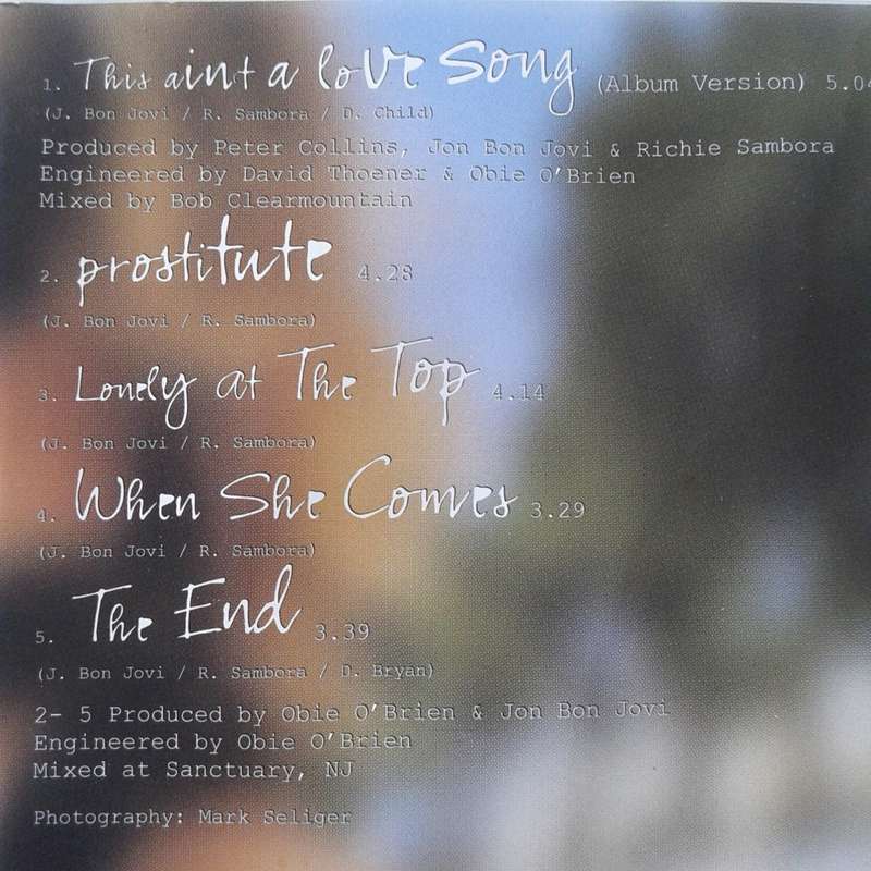 Bon Jovi - This Ain't A Love Song [Import CD single] (1995)