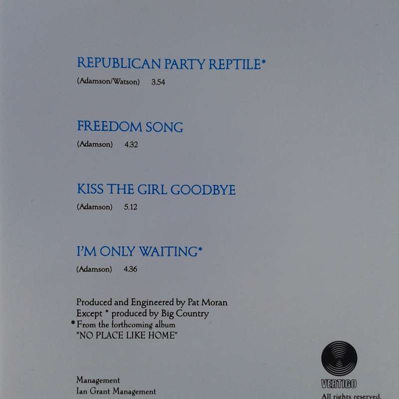 Big Country - Republican Party Reptile [Import CD single] (1991)   [D]