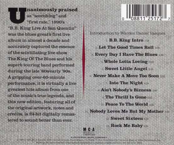 B.B. King - Live At San Quentin [Import CD] (2001)