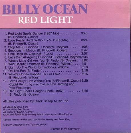 Billy Ocean - Red Light (1988)   [RD]