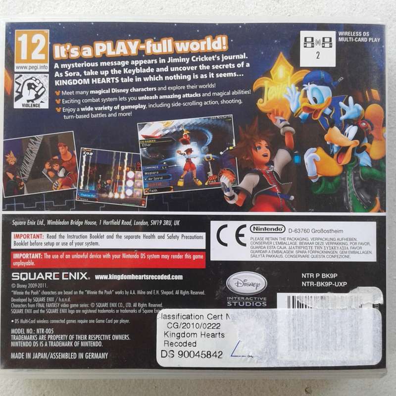 Nintendo DS - Kingdom Of Hearts Re:coded