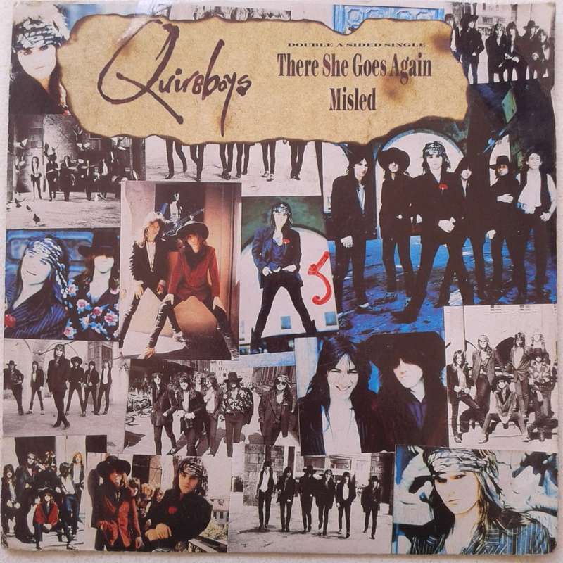 VINYL - Quireboys - There She Goes Again / Misled (45 RPM 7 inch UK release) (1990)