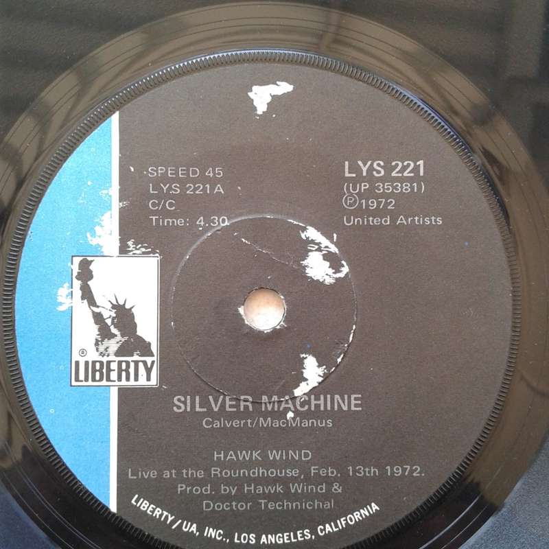 VINYL - Hawkwind - Silver Machine / Seven By Seven (45 RPM 7 inch SA release) (1972)