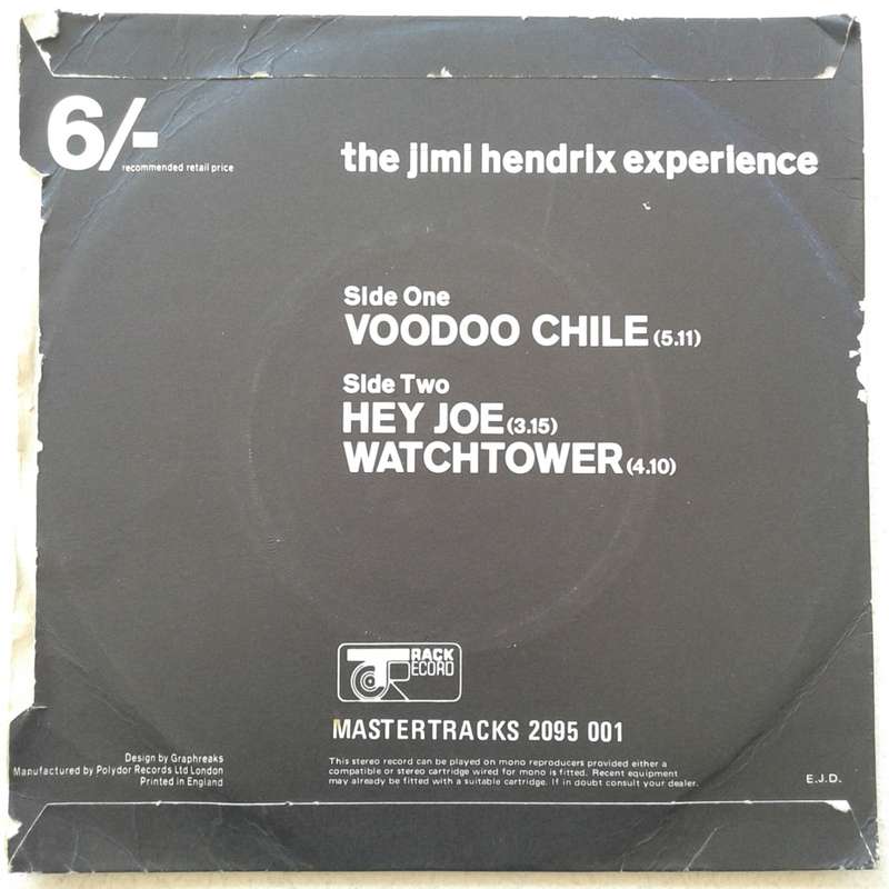 VINYL - The Jimi Hendrix Experience - Voodoo Chile (45 RPM 7 inch UK release) (1970)