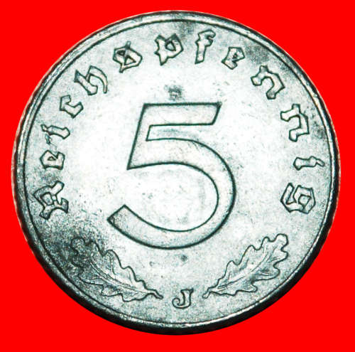 · SWASTIKA: GERMANY  5 PFENNIG 1941J! TYPE 1940-1944 · LOW START! · NO RESERVE!