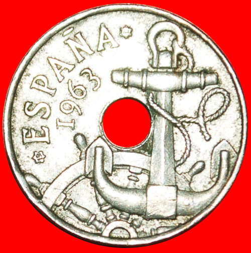 * ANCHOR: SPAIN 50 CENTIMOS 1964 (1963)! INTERESTING YEAR! · LOW START! · NO RESERVE!