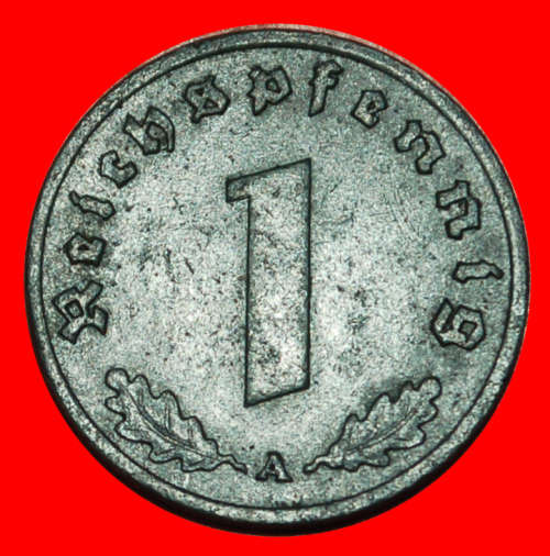 * SWASTIKA: GERMANY  1 PFENNIG 1943A! TYPE 1940-1945 THIRD REICH 1933-1945· LOW START!· NO RESERVE!
