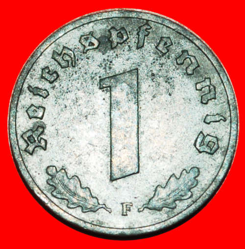 * SWASTIKA: GERMANY  1 PFENNIG 1943F! TYPE 1940-1945 THIRD REICH 1933-1945· LOW START!· NO RESERVE!