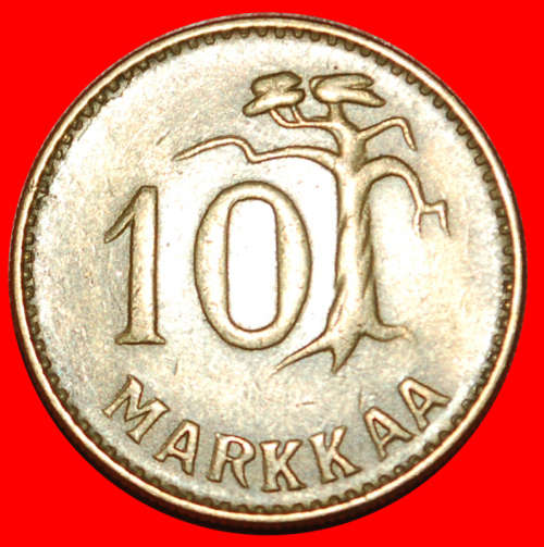 * PINE TREE (1952-1962): FINLAND  10 MARKS 1955H! DIES 1+B! · LOW START · NO RESERVE!