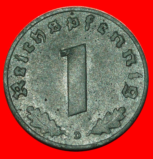* SWASTIKA: GERMANY 1 PFENNIG 1943D! TYPE 1940-1945 THIRD REICH 1933-1945 · LOW START! · NO RESERVE!