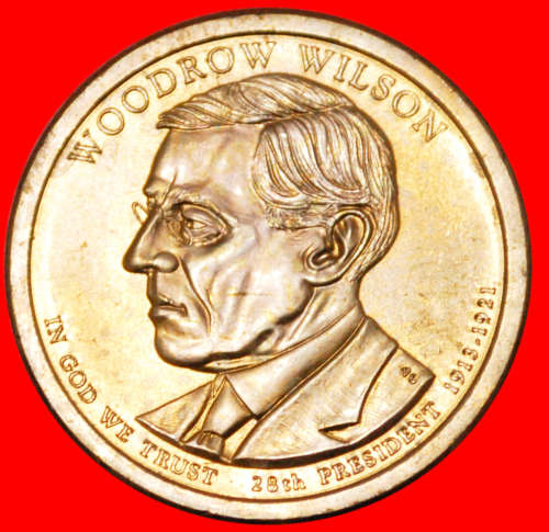 * WOODROW WILSON (1856-1924) USA 1 DOLLAR 2013D UNC! FROM ROLLS· LOW START! · NO RESERVE!
