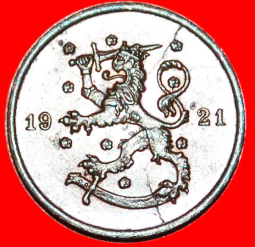 * LION (1921-1924) FINLAND  1 PENNY 1921!· LOW START!· NO RESERVE!