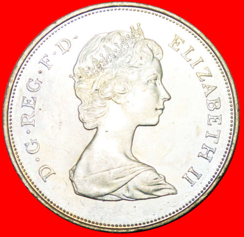 * 2 QUEENS:GREAT BRITAIN  25 NEW PENCE 1980 UNC! ELIZABETH II (1953-2022) ·LOW START! · NO RESERVE!