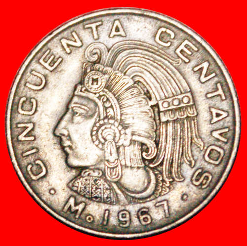 * INDIAN HEAD: MEXICO  50 CENTAVOS 1967 ASTRONOMY! · LOW START!· NO RESERVE!