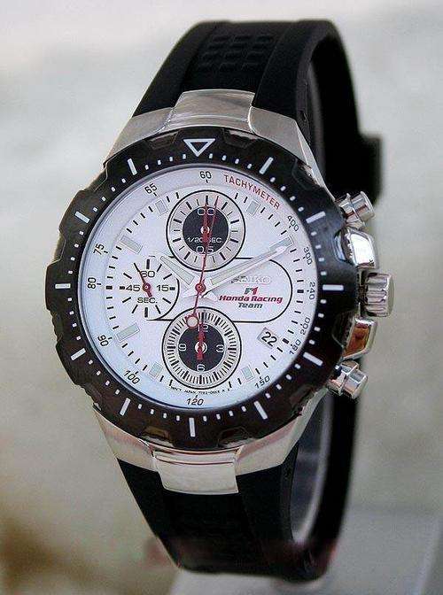 SEIKO MENS SEIKO EDITION F1 HONDA RACING TEAM 1/20 SECOND CHRONOGRAPH 100m WATCH