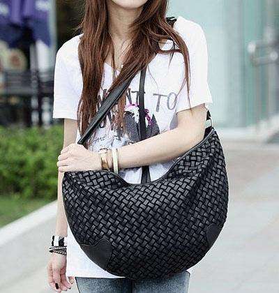 Black Women Ladies Hobo Tote Leather Purse Handbag