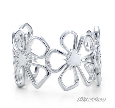 Xmas sale - FREE shipping + FREE Gift - Silver redbud bangle
