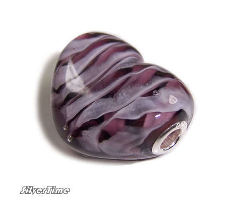 BIG Murona Glass Bead/Charm with Sterling Silver Core Fit Pandora